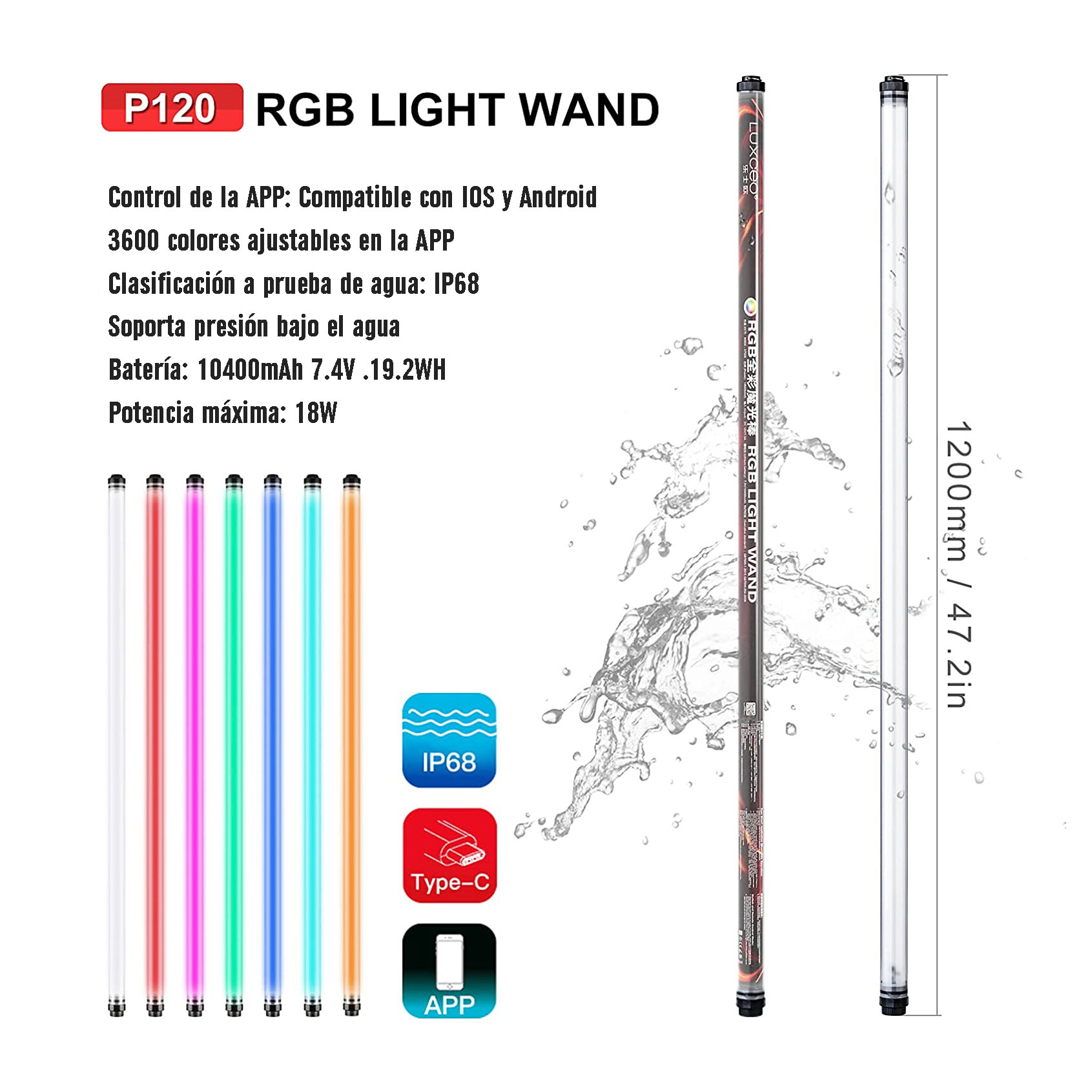 LUXCEO P120 Luz LED RGB 4